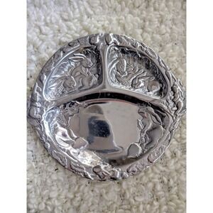 Arthur Court 1988 Vintage Aluminum Rabbit Divided Easter Holiday Dish Plate